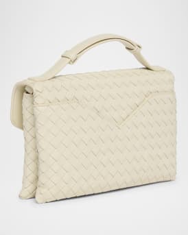 Knot Lock Leather Top-Handle Bag