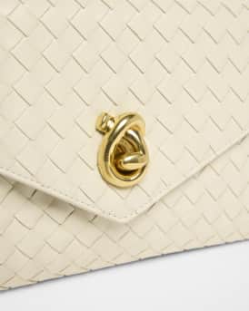 Knot Lock Leather Top-Handle Bag