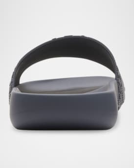 Men's Dive Embossed Check Slide Sandals