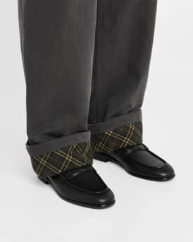 Men's Pearl Leather B-Logo Penny Loafers