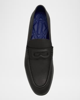 Men's Pearl Leather B-Logo Penny Loafers