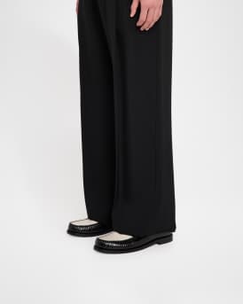Men's Two-Tone Leather MA Chain Bit Loafers