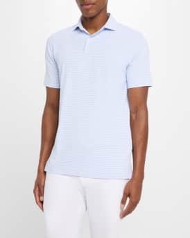 Men's Ambrose Stripe Performance Jersey Polo Shirt