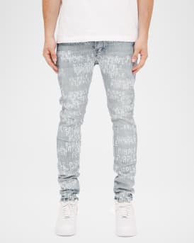 Men's Repeat-Logo Skinny Jeans