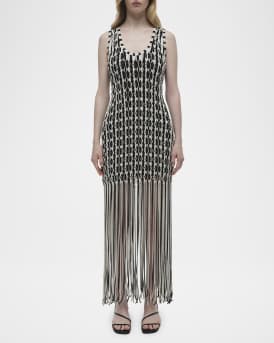 Sonia Woven Fringe Tank Dress