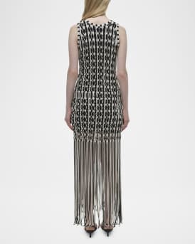 Sonia Woven Fringe Tank Dress