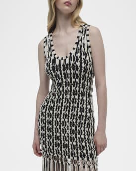 Sonia Woven Fringe Tank Dress