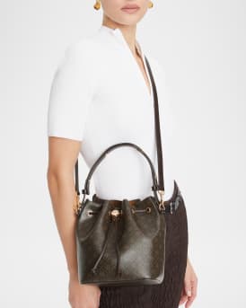 T Monogram Coated Canvas Bucket Bag