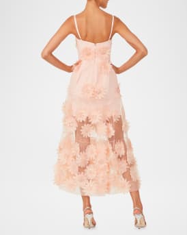 Exclusive Audrey 3D Floral Midi Dress