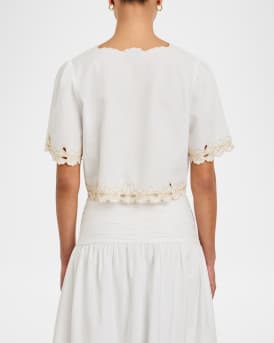 Cataluna Embroidered Button-Front Shirt