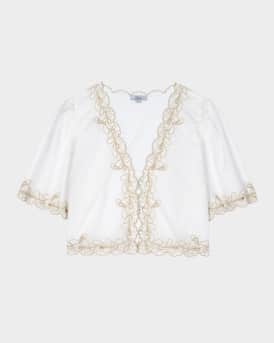 Cataluna Embroidered Button-Front Shirt