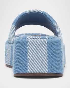 Sunshine Stripe Logo Platform Sandals