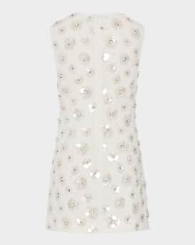 Ivette Beaded Sequin Floral Mini Dress