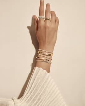 Criss Cross Baguette Diamond Bangle Bracelet
