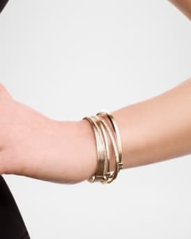 Criss Cross Baguette Diamond Bangle Bracelet