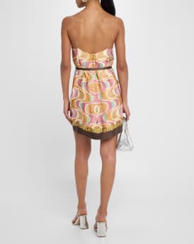 Greca Printed Mini Dress