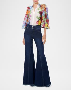 Roanne Floral Button-Front Blouse