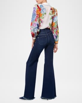 Roanne Floral Button-Front Blouse
