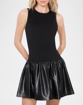 Ella Combo Drop-Waist Mini Dress