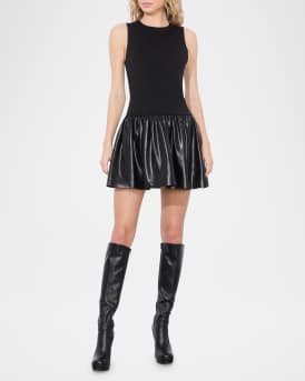 Ella Combo Drop-Waist Mini Dress