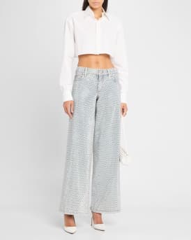 Trish Low-Rise Embellished Baggy Jeans