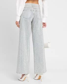 Trish Low-Rise Embellished Baggy Jeans