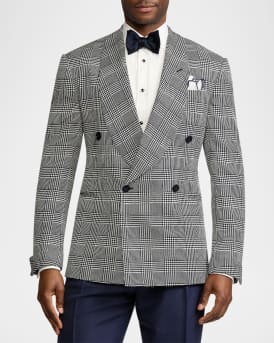 Men's Kent Glen Plaid Silk Sport Coat