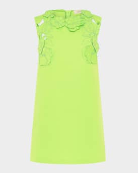 Blair Embroidered Floral Applique Mini Dress