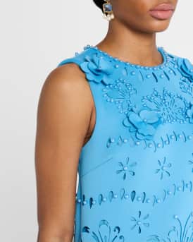 Cutout Beaded Floral Applique Gown