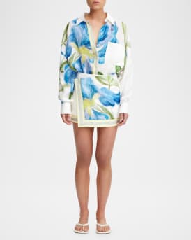Tess Floral Wrap Skirt