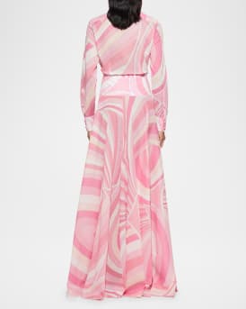 Iride-Print Cotton Muslin Button-Down Blouse