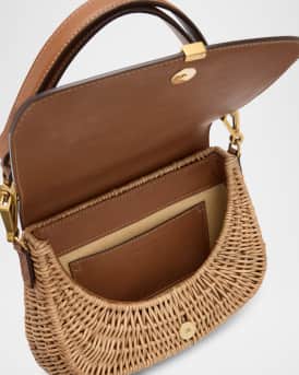 Voltaire Mini YSL Top-Handle Bag in Bamboo and Calfskin