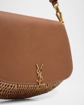 Voltaire Mini YSL Top-Handle Bag in Bamboo and Calfskin