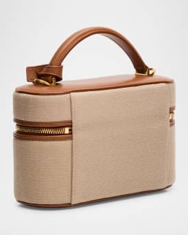 Vanity Crossbody Bag in Canvas and Leather 