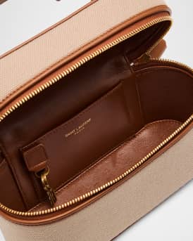 Vanity Crossbody Bag in Canvas and Leather 
