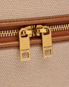 Vanity Crossbody Bag in Canvas and Leather 