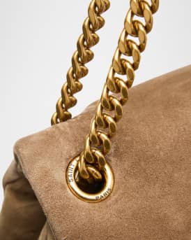 Calypso Large YSL Chain Shoulder Bag in Suede