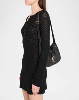 Paris VII Mini YSL Hobo Bag in Grained Leather