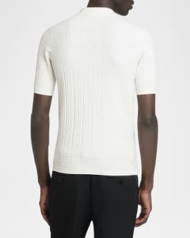 Men's Tonal Monogram Knit Polo Shirt