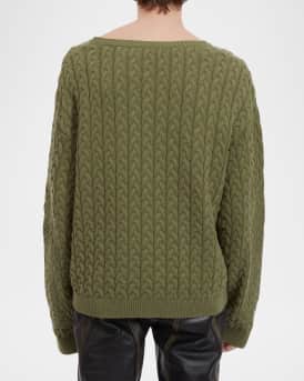 Men's Lagoon Embroidered Cable Knit Sweater