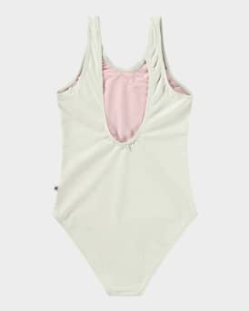 Girl's Nika Printed Low Back Swimsuit, Size 8-12