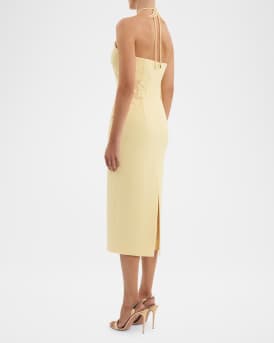 Lulu Floral Lace Halter Midi Dress