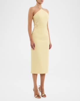 Lulu Floral Lace Halter Midi Dress