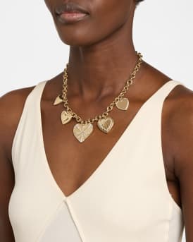 Heart Burst Statement Charm Necklace