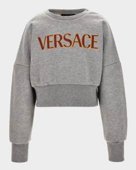 SWEATSHIRT MELANGE FLEECE  VERSACE LOGO  KIDS PRINT