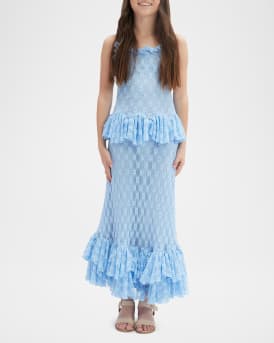 Girl's Adriana Daisy Embroidered Dress, Size 7-14