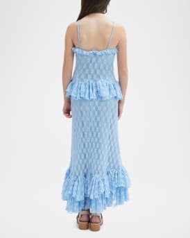 Girl's Adriana Daisy Embroidered Dress, Size 7-14