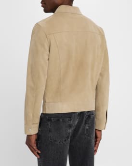 Men's Suede Trucker Jacket