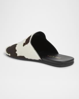 Pony Hair Flat Mules