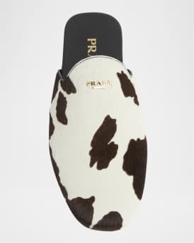 Pony Hair Flat Mules